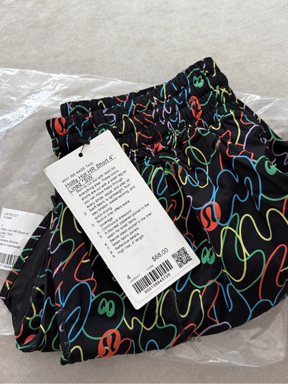 Lululemon Seawheeze 2026 Hotty Hot Short size 4 NWT
